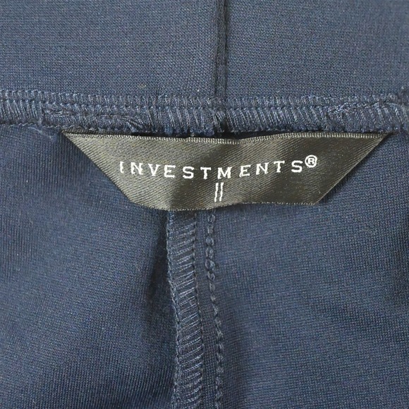 Investments 3X Navy Blue Ponte Pull On Bootcut Dress Womens Pants - Picture 6 of 9